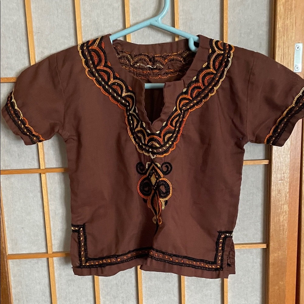 Kids Dashiki in Rich Brown